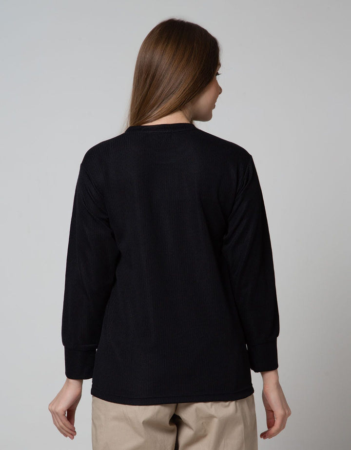 Connexion Long Sleeve T-Shirt Plain Textured