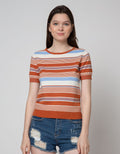 Connexion Short Sleeve T-Shirt Rajut Stripes