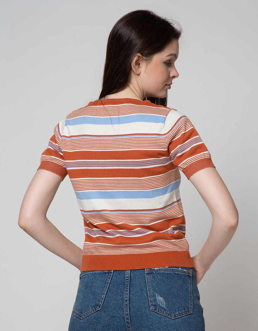 Connexion Short Sleeve T-Shirt Rajut Stripes