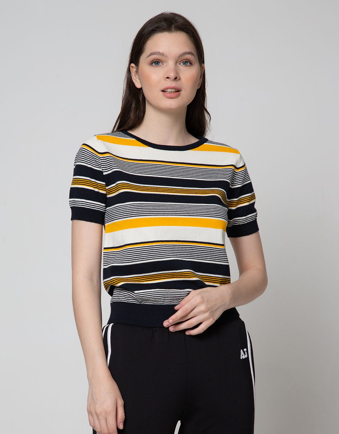Connexion Short Sleeve T-Shirt Rajut Stripes