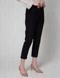 Connexion Long Pants Linen Full Elastic With Pinstitch
