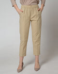 Connexion Long Pants Linen Full Elastic With Pinstitch