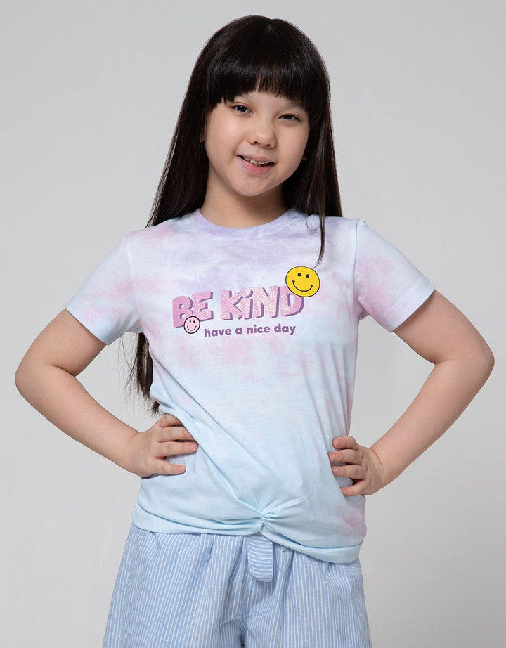 Aero Short Sleeve T-Shirt Top Knit Tie Dye Be