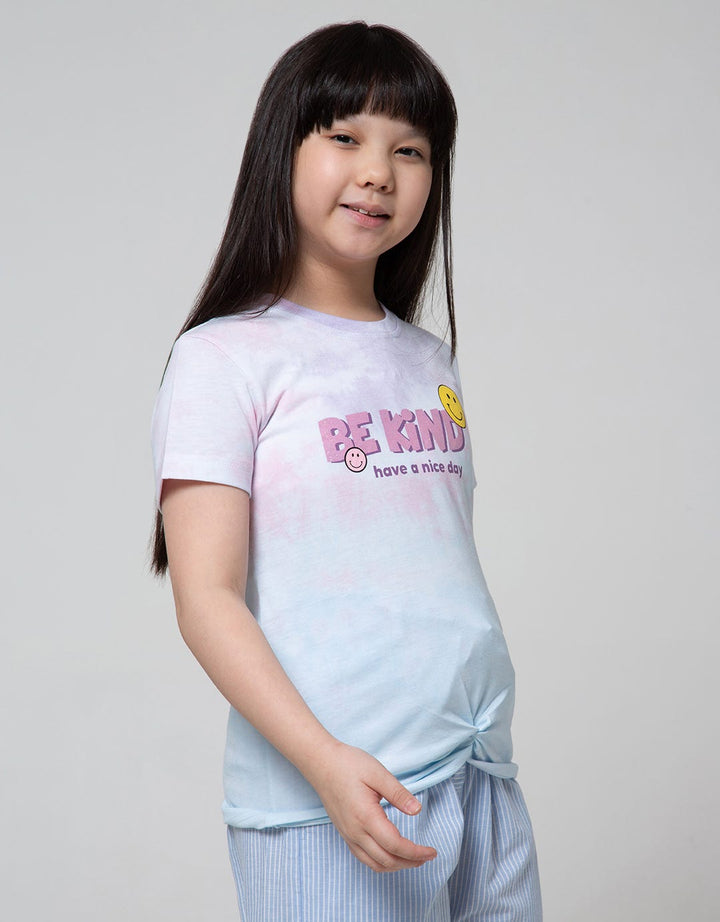 Aero Short Sleeve T-Shirt Top Knit Tie Dye Be