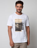 T Zone Short Sleeve T-Shirt Print Photoprint Monochrome Journey