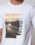 T Zone Short Sleeve T-Shirt Print Photoprint Monochrome Journey