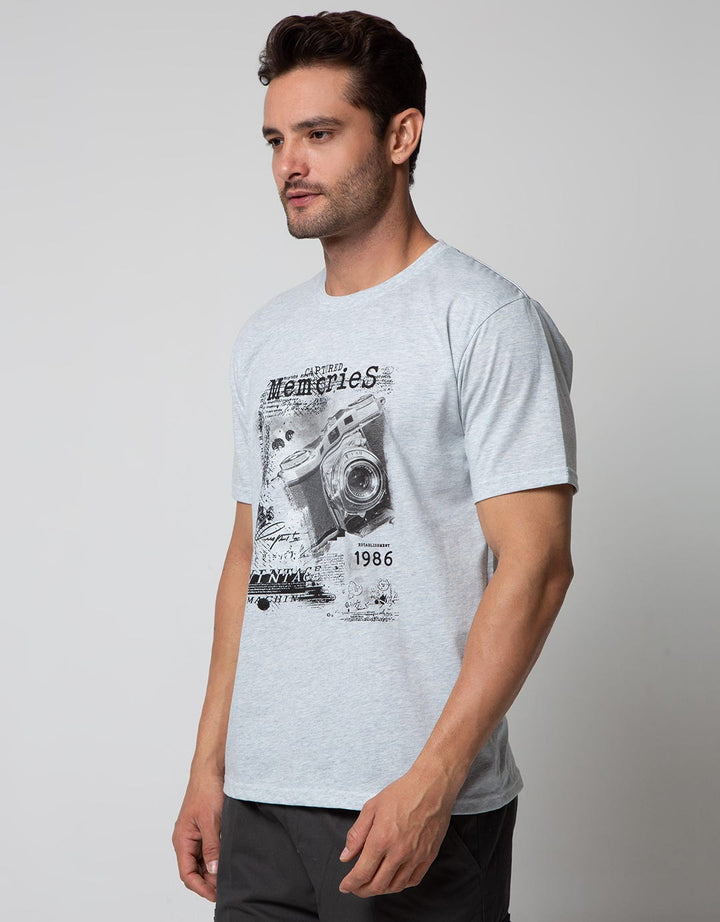 T Zone Short Sleeve T-Shirt Print Monochrome Memories