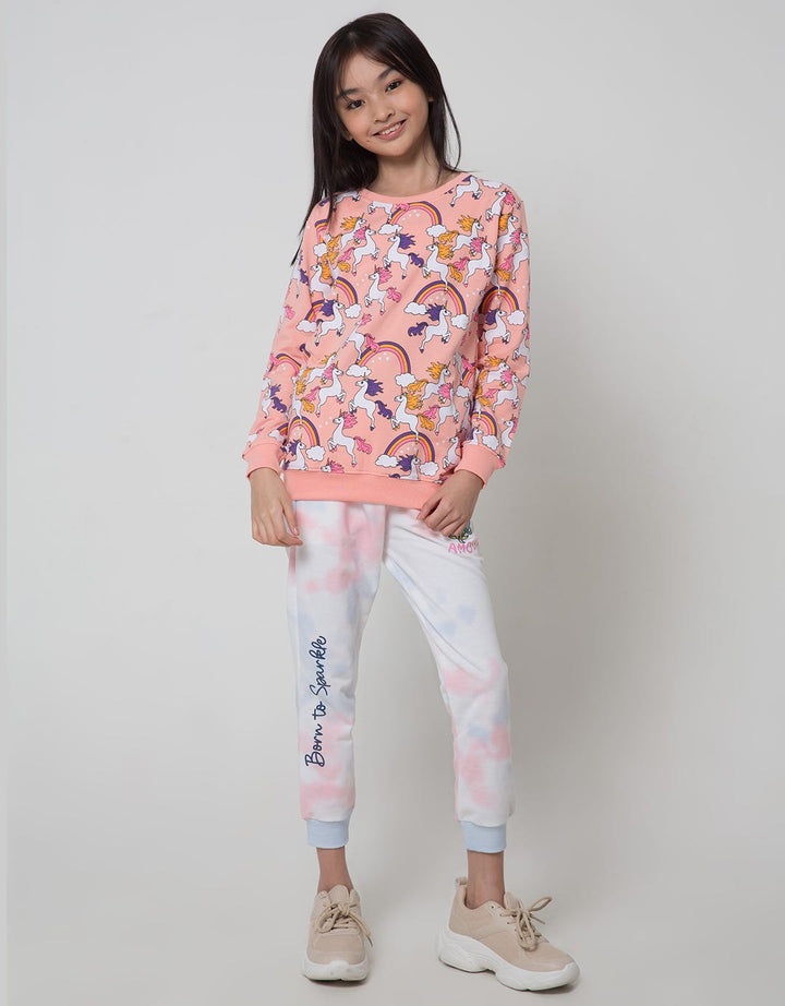 Aero Sweatshirt Print Unicorn Rainbow