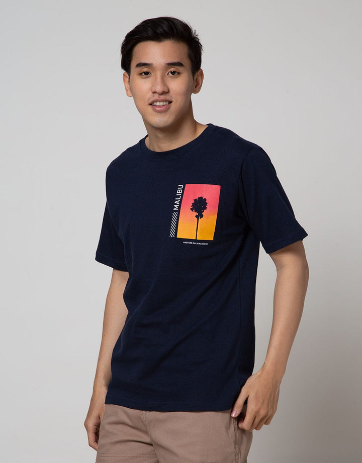 T Zone Short Sleeve T-Shirt Print Theme Captivating Nature - Malibu