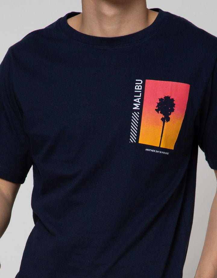 T Zone Short Sleeve T-Shirt Print Theme Captivating Nature - Malibu