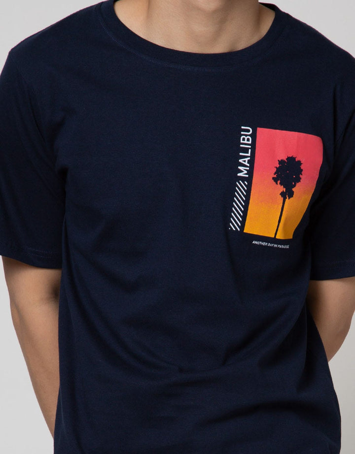 T Zone Short Sleeve T-Shirt Print Theme Captivating Nature - Malibu