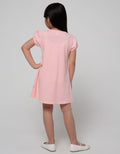 Little M Short Sleeve Midi Dress Pom2 Bordir 3D Telinga Kucing