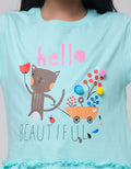 Little M Cat Bottom Ruffle T-Shirt