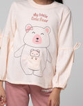 Little M Long Sleeve  T-Shirt Bear Lengan Balon