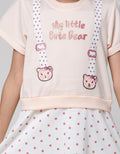 Little M Polka Bear Dress Anak Perempuan