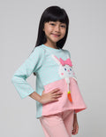 Little M Long Sleeve T-Shirt Kombinasi Aplikasi Bunny Gantung Wortel