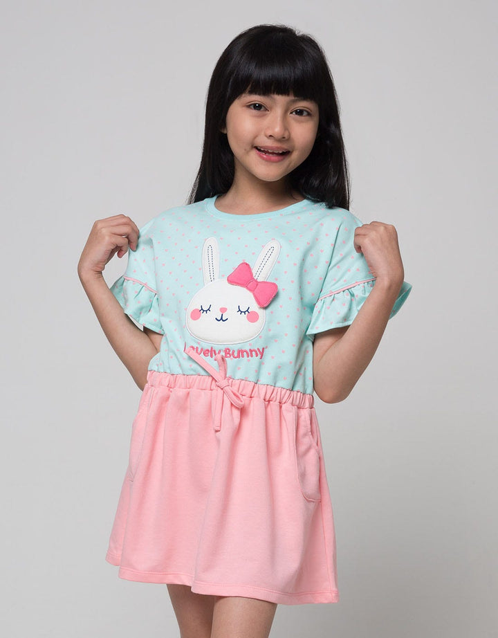 Little M Bunny Ruffle Midi Dress