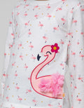 Little M Long Sleeve T-Shirt Sablon Print Flaminggo