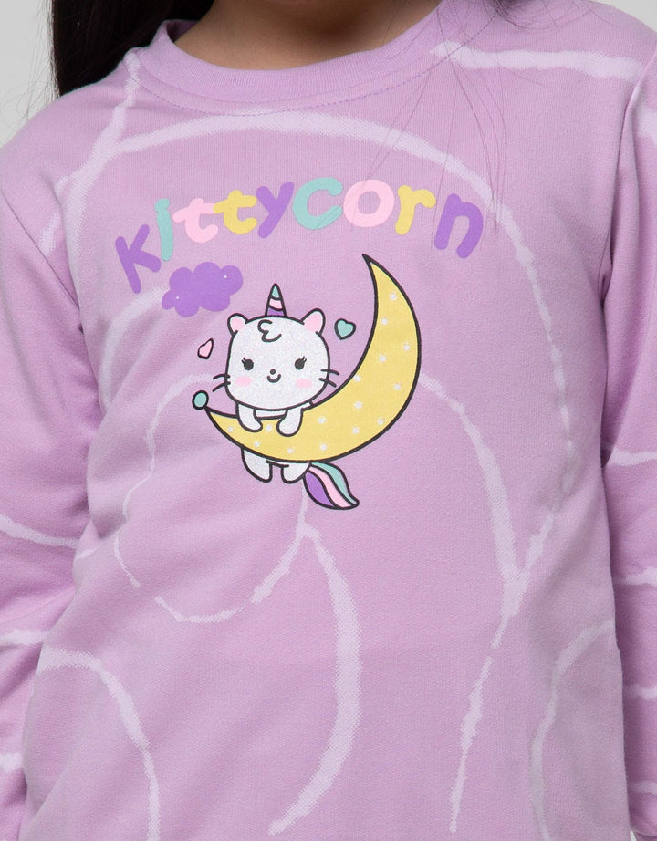 Little M Sweatshirt Tie Dye Cat