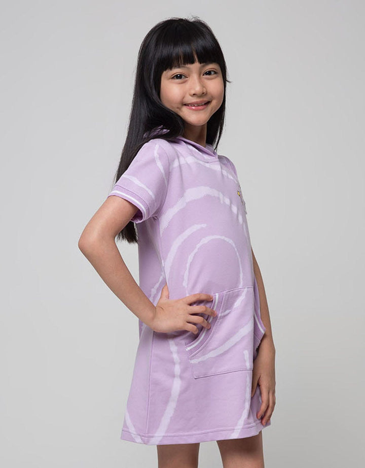 Little M Hoody Ruffle Midi Dress