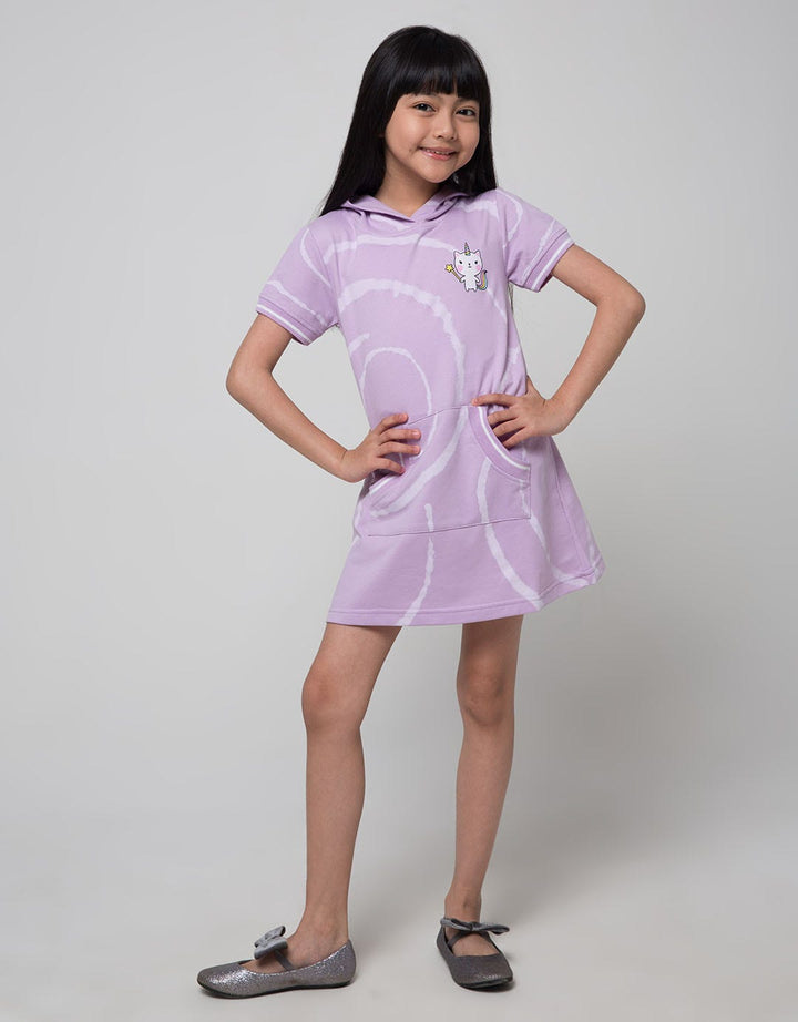 Little M Hoody Ruffle Midi Dress