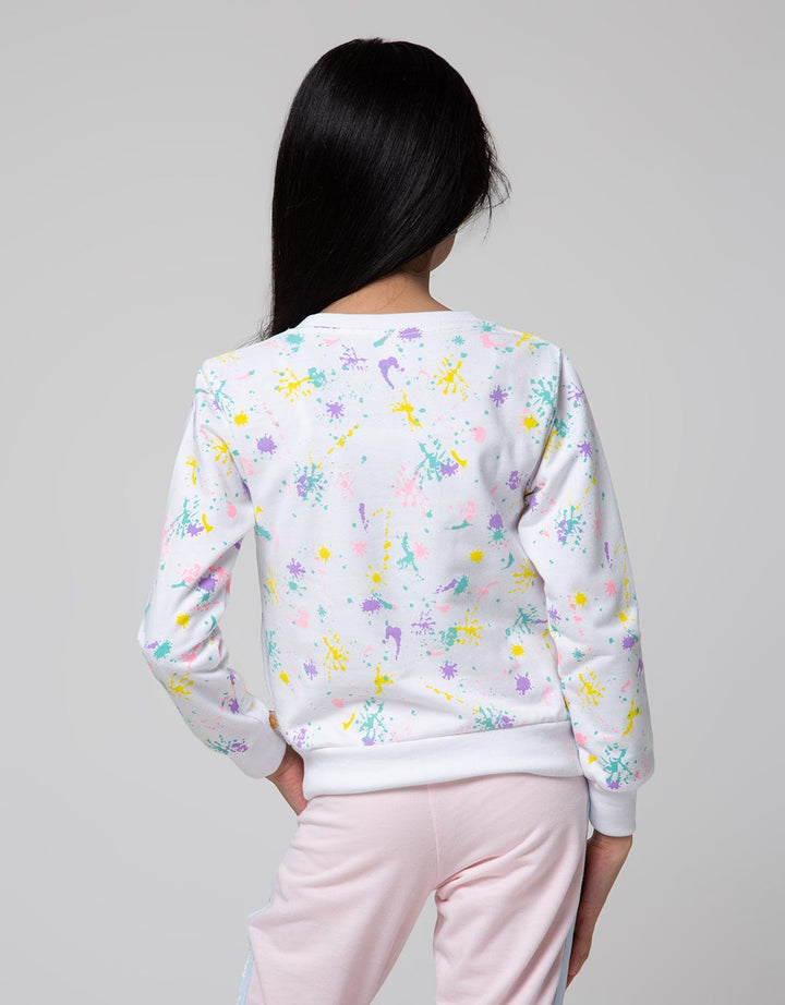 Little M Sweatshirt Full Print Colorfull Splash