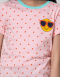 Little M Short Sleeve T-Shirt Small Dots Smile Kidots1