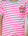 Little M Short Sleeve T-Shirt Stripe Burger
