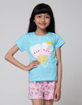 Little M Short Sleeve T-Shirt Print Food Wording Ice Cream Be Funny