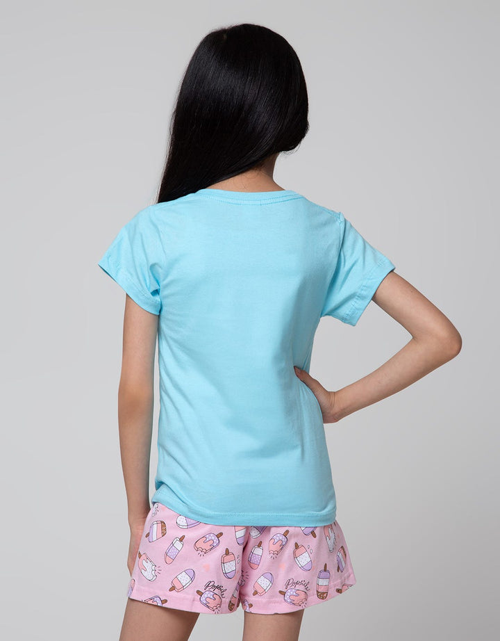 Little M Short Sleeve T-Shirt Print Food Wording Ice Cream Be Funny