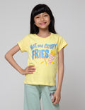 Little M Short Sleeve T-Shirt Print Food Wording Hot And Crispy Fries