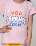 Little M Short Sleeve T-Shirt Print Food Wording Pop Popping Corn