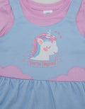 Pipiniko Short Sleeve Midi Dress Ovl Terry Unicorn1