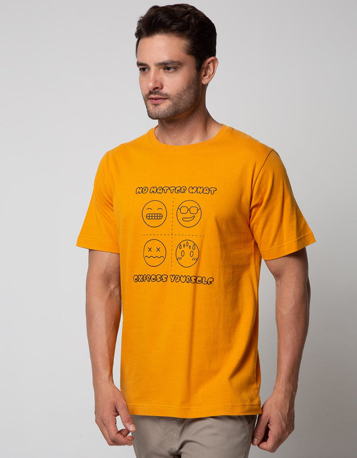 T Zone Short Sleeve T-Shirt Print Theme Emoji Spoof No Matter