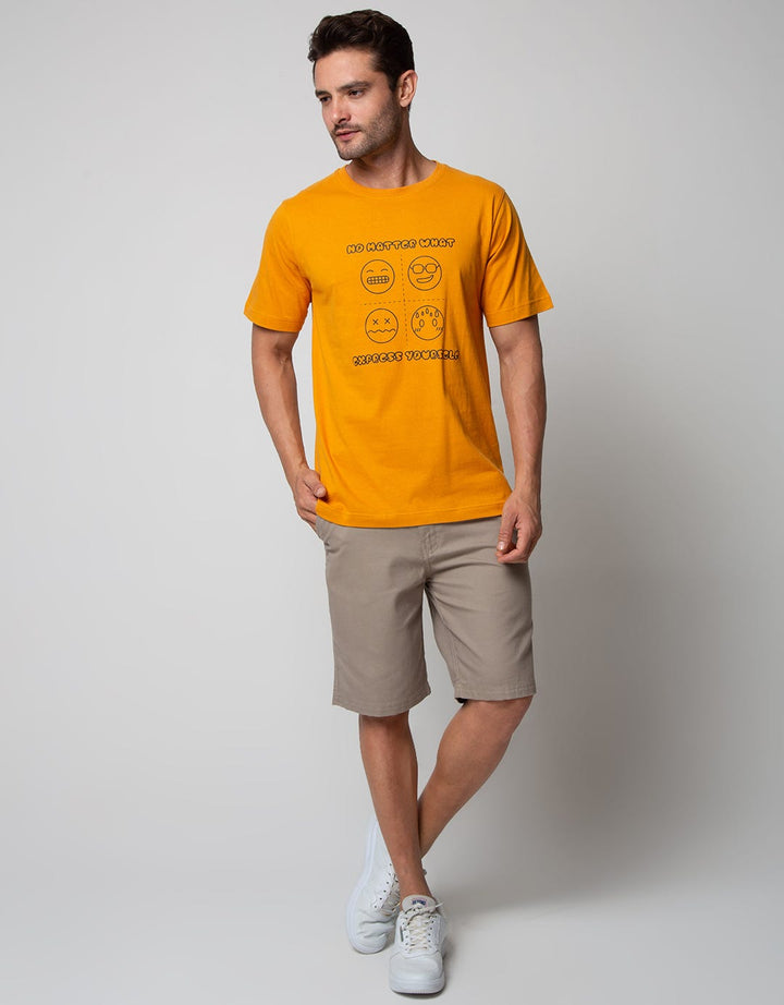 T Zone Short Sleeve T-Shirt Print Theme Emoji Spoof No Matter
