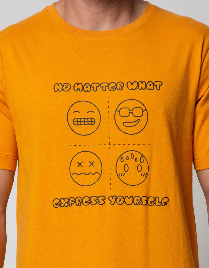 T Zone Short Sleeve T-Shirt Print Theme Emoji Spoof No Matter
