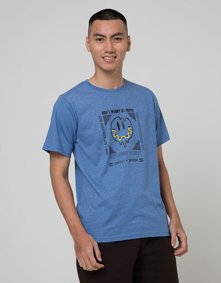 T Zone Short Sleeve T-Shirt Print Theme Emoji Spoof - Dont Worry
