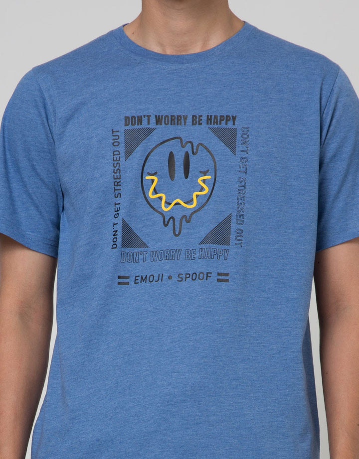 T Zone Short Sleeve T-Shirt Print Theme Emoji Spoof - Dont Worry