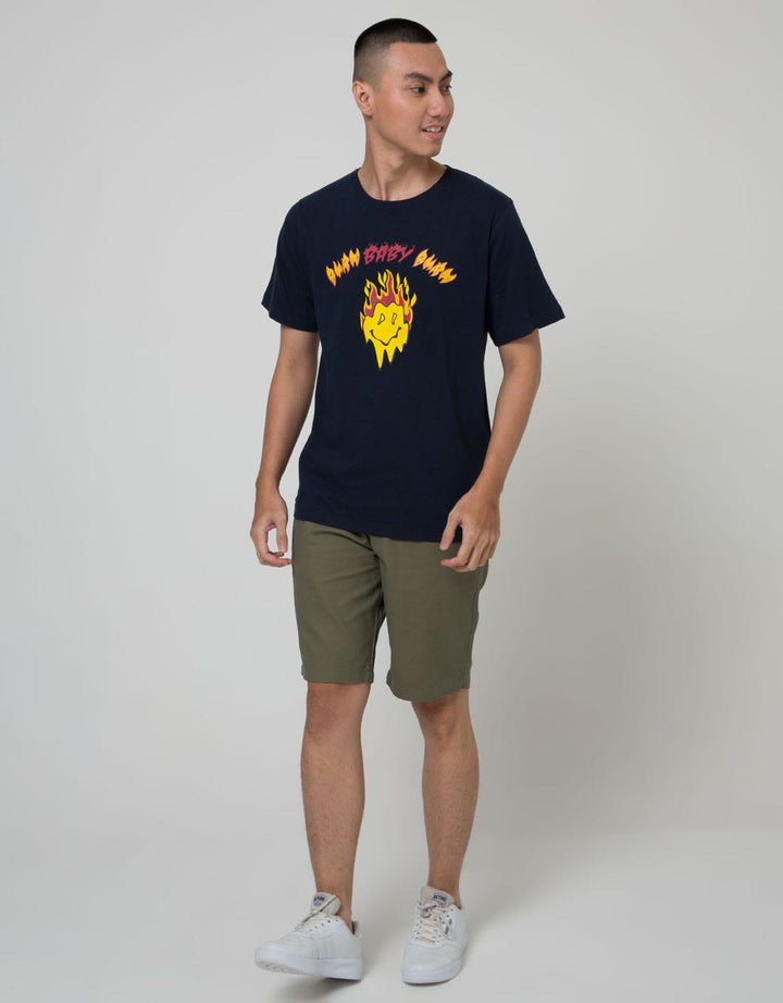 T Zone Short Sleeve T-Shirt Print Theme Emoji Spoof Burn Baby Bur