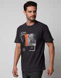 T Zone Short Sleeve T-Shirt Print Photoprint Monochrome Retro