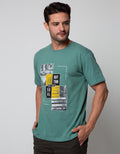 T Zone Short Sleeve T-Shirt Print Monochrome Rhythm