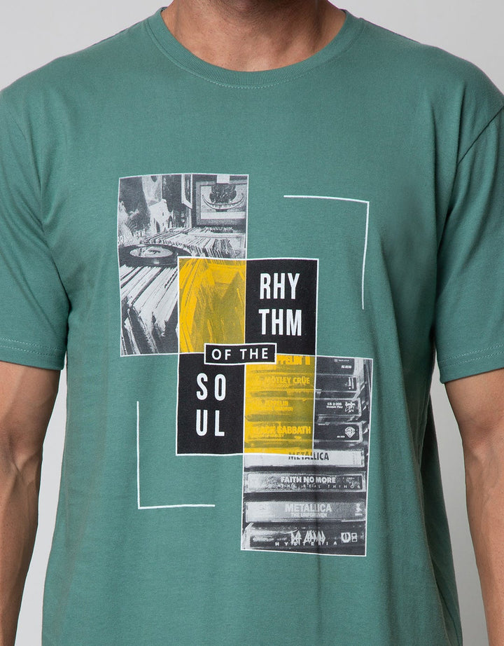T Zone Short Sleeve T-Shirt Print Monochrome Rhythm