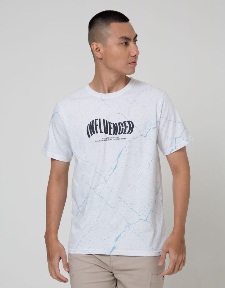 T Zone Short Sleeve T-Shirt Fullprint Imaginery Letter - Influe