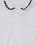 Pipiniko Short Sleeve Midi Dress Border Stripe Woven
