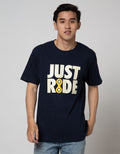 T Zone Short Sleeve T-Shirt Big Size Print Just Ride