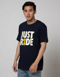 T Zone Short Sleeve T-Shirt Big Size Print Just Ride