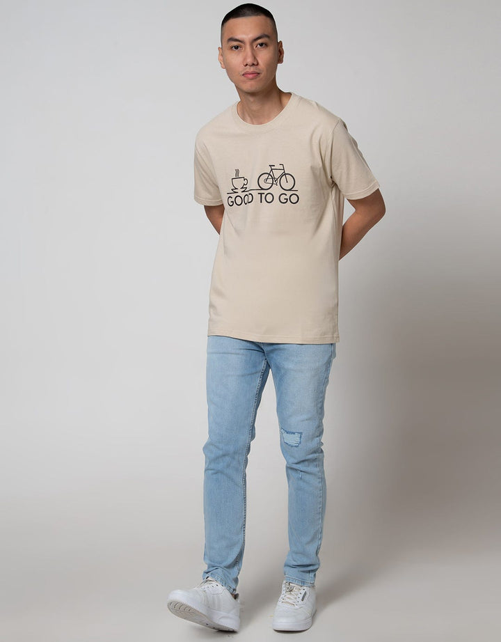 T Zone Short Sleeve T-Shirt Big Size Print Good To Go