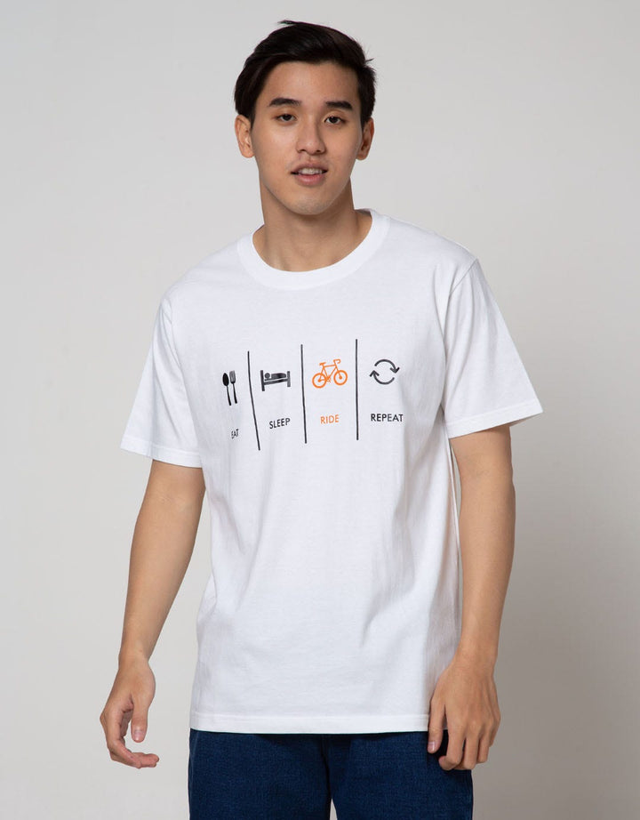 T Zone Short Sleeve T-Shirt Big Size Print Ride