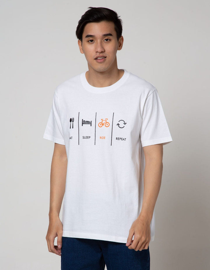 T Zone Short Sleeve T-Shirt Big Size Print Ride