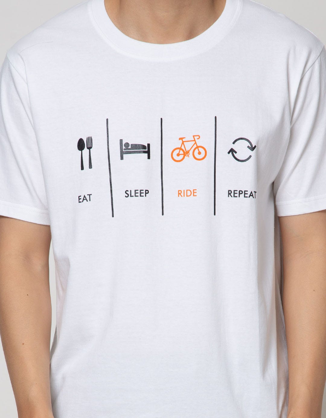 T Zone Short Sleeve T-Shirt Big Size Print Ride